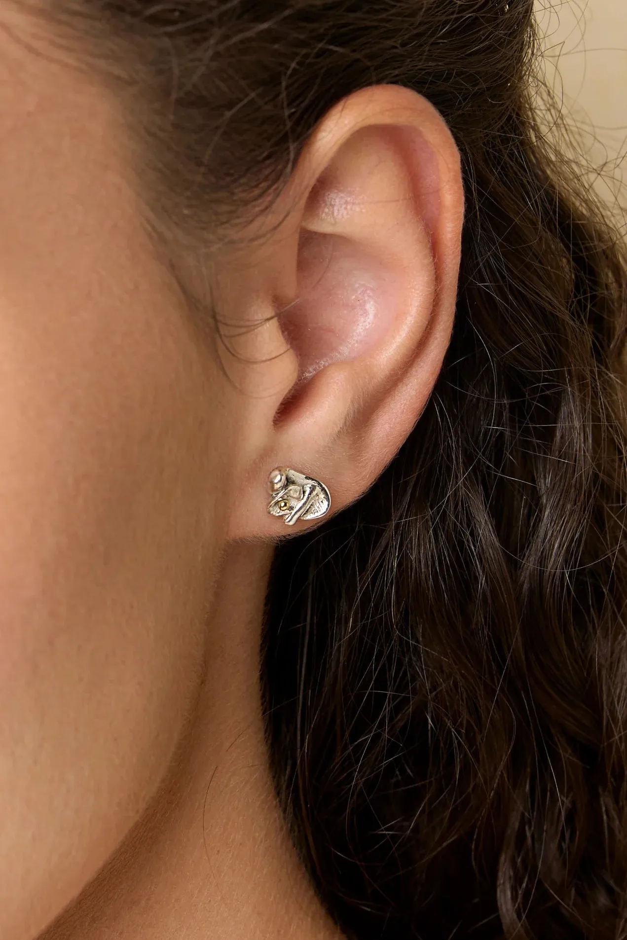 Banyan Sterling Silver Contemporary Flower Studs