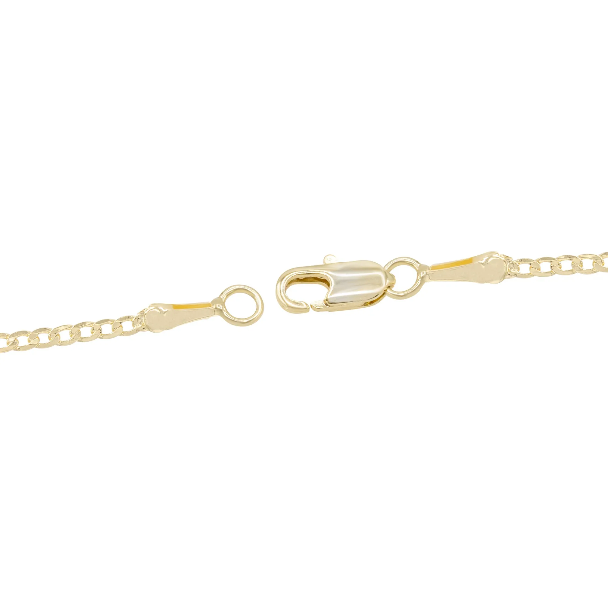 Cubic Zirconia Devil Anchor Cross Pendant 14K Gold Filled Necklace Set