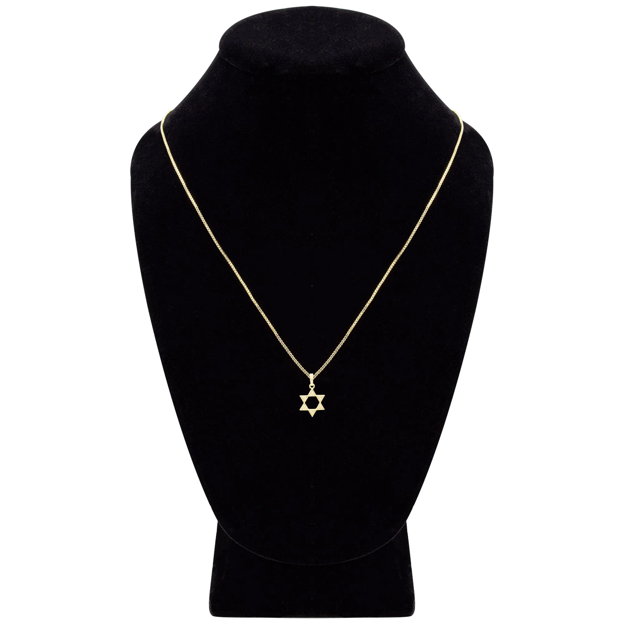 Cubic Zirconia Star Of David Pendant 14K Gold Filled Necklace Set