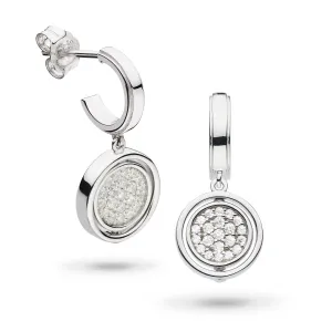 Kit Heath Revival Eclipse Lux CZ Spinning Semi Hoop Drop Earrings