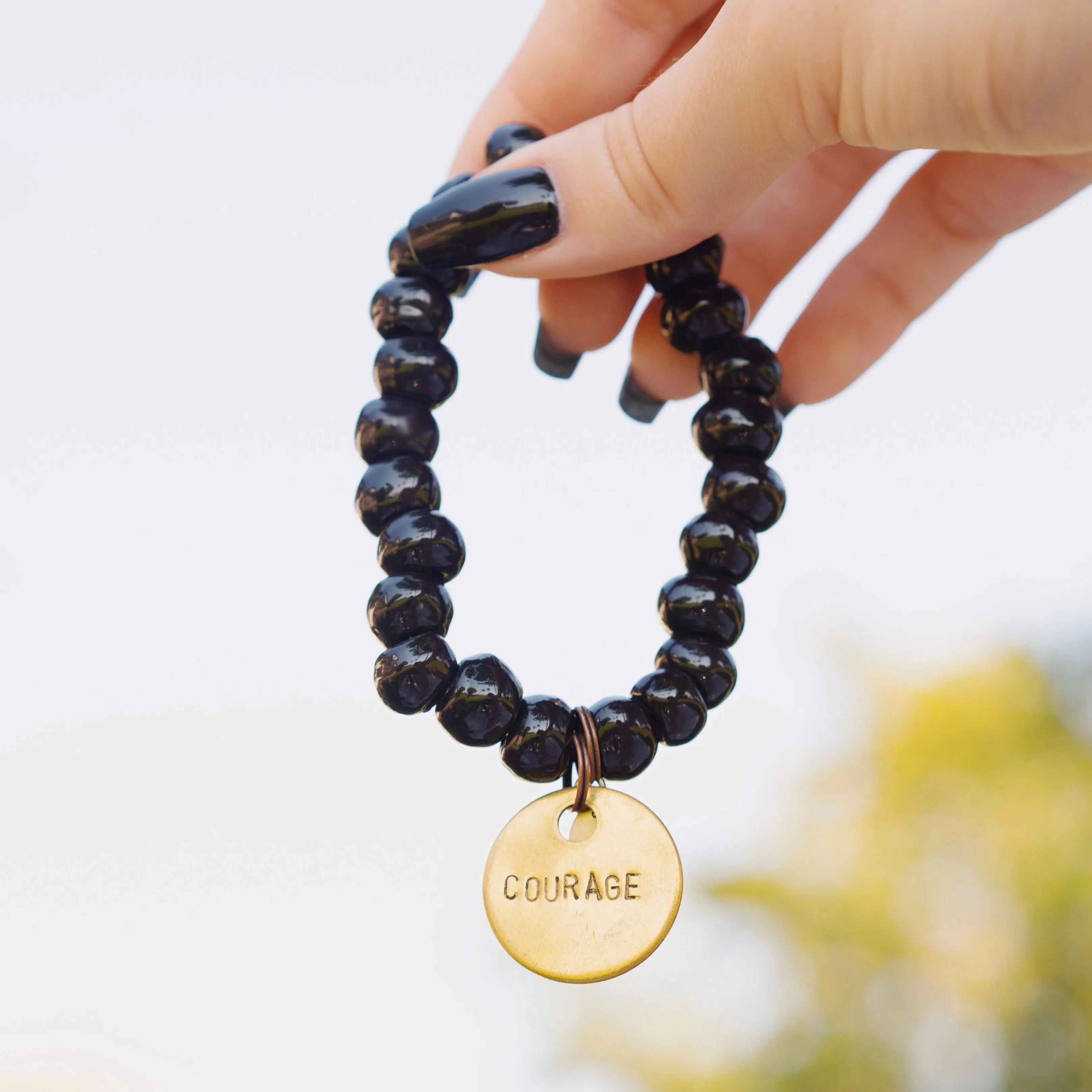 Noir Black Charm Bracelet