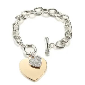 Shefly Love Heart Charm Bracelets For Women