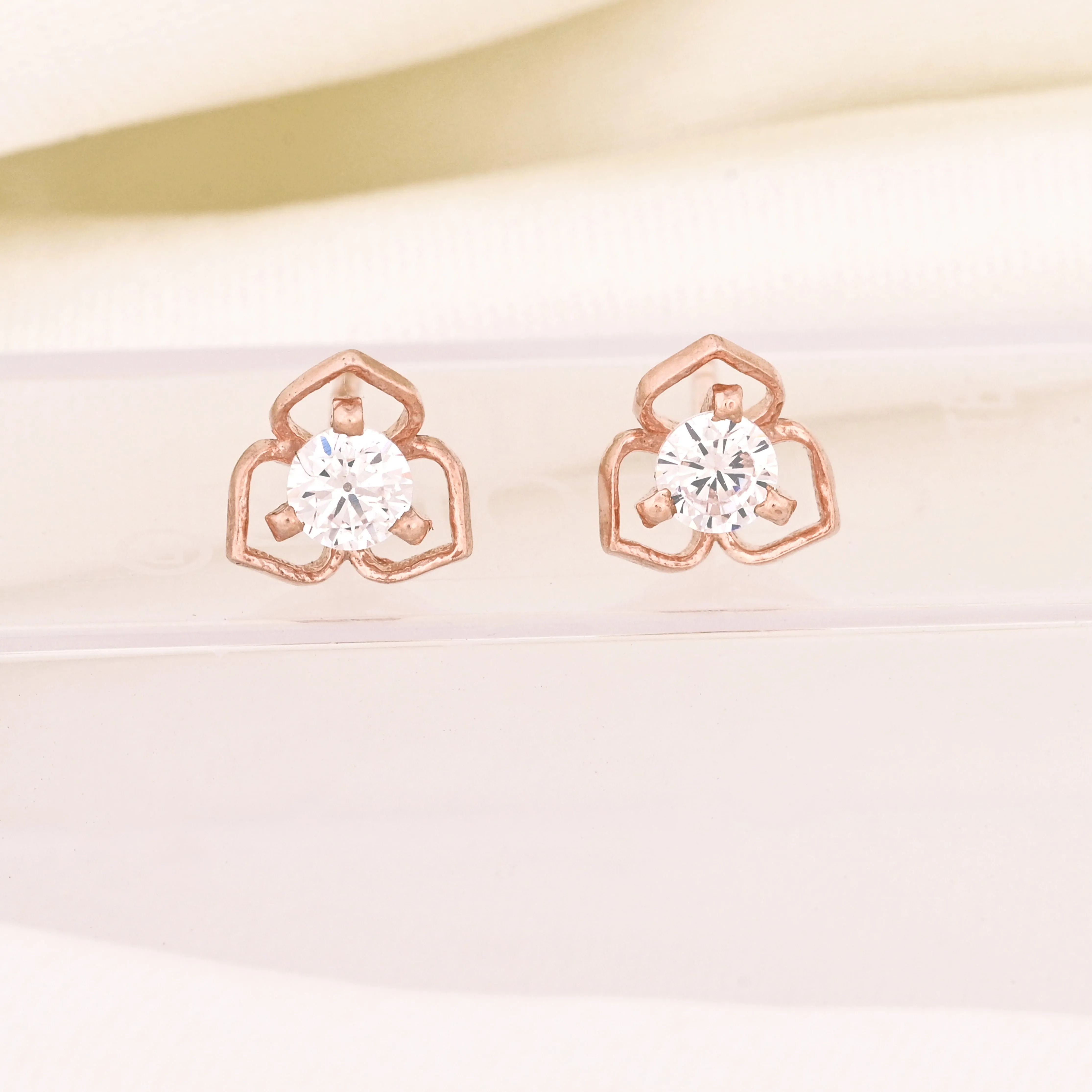 Sterling Silver Flower Stud Earring Dainty Minimalist Earring