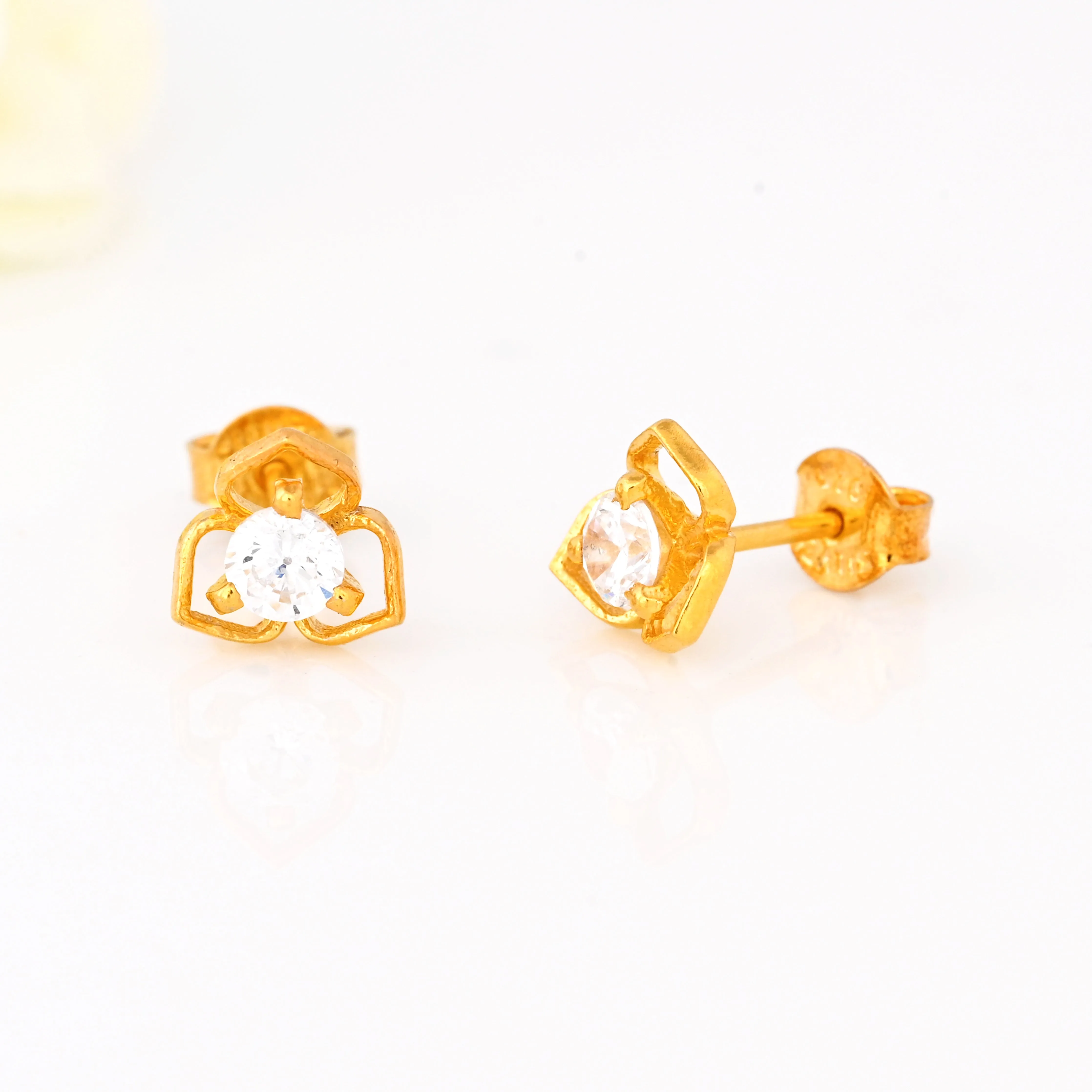 Sterling Silver Flower Stud Earring Dainty Minimalist Earring