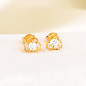 Sterling Silver Flower Stud Earring Dainty Minimalist Earring