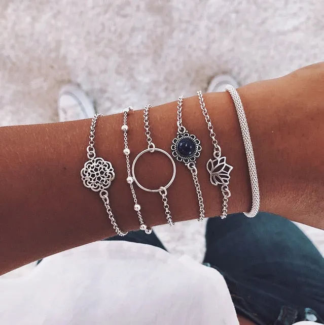 Turtle Heart Pearl Wave LOVE Crystal Marble Charm Bracelets for Women