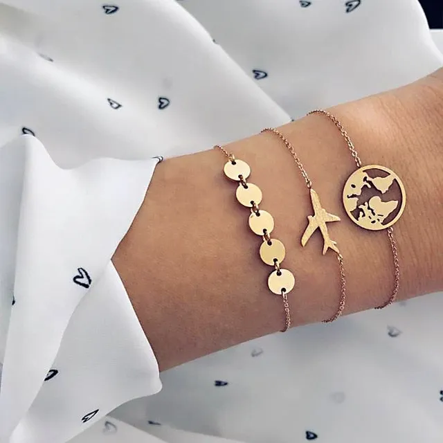 Turtle Heart Pearl Wave LOVE Crystal Marble Charm Bracelets for Women